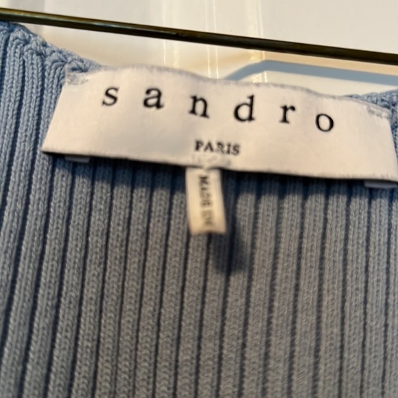 sandro light blue sweater - Picture 3 of 4